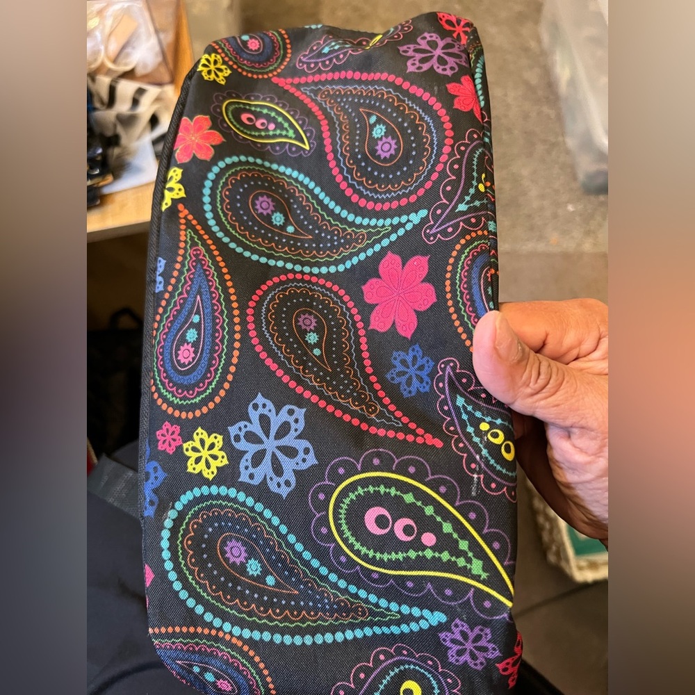 Black Paisley Floral Backpack - Multicolor Pattern - Picture 5 of 5